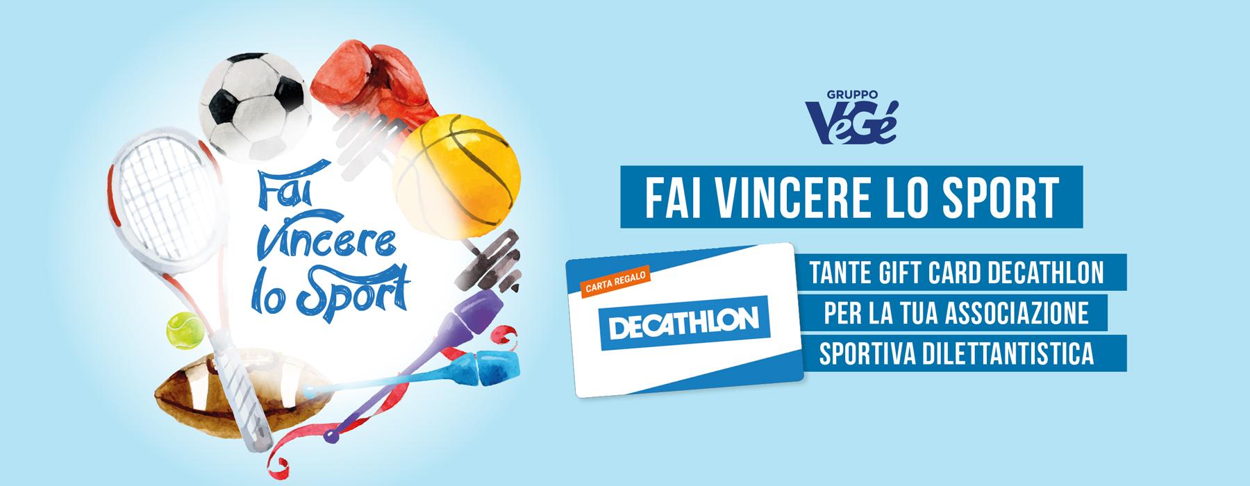 Fai vincere lo sport. Borsoni personalizzati e gift card Decathlon. Scopri come